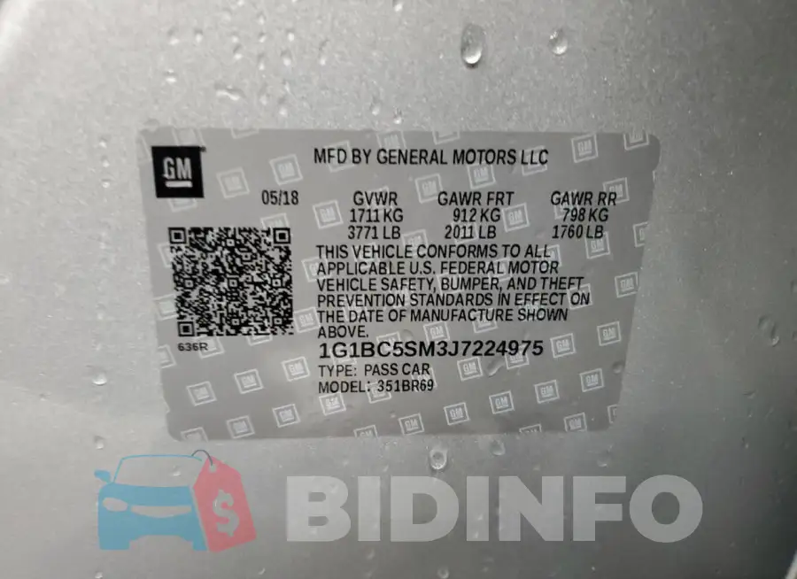 1G1BC5SM3J7224975 Photo# 12