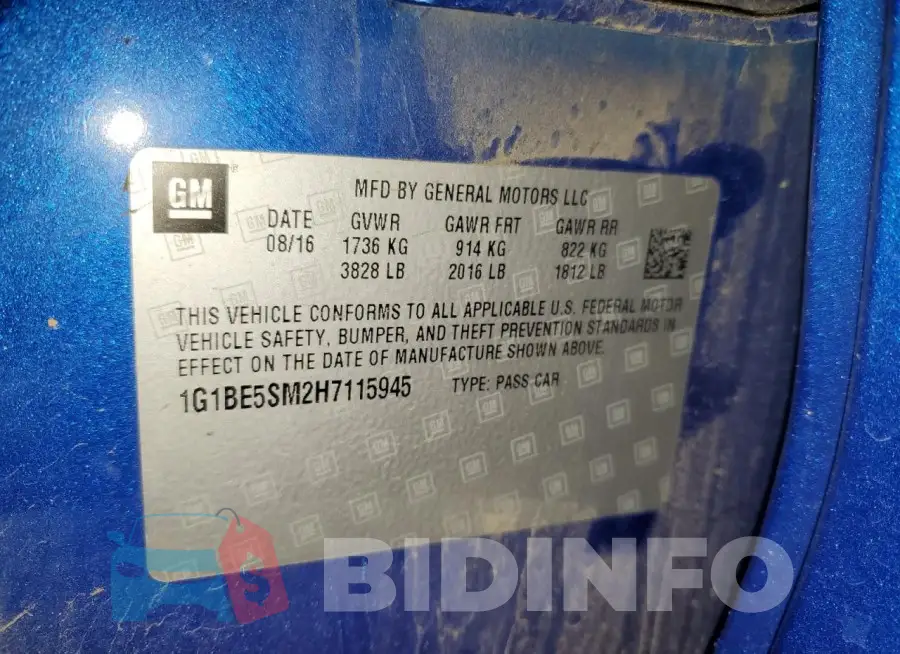 1G1BE5SM2H7115945 Photo# 12
