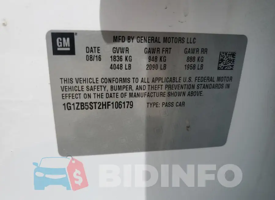 1G1ZB5ST2HF106179 Photo# 13