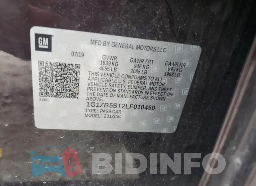 1G1ZB5ST2LF010450 Photo# 12