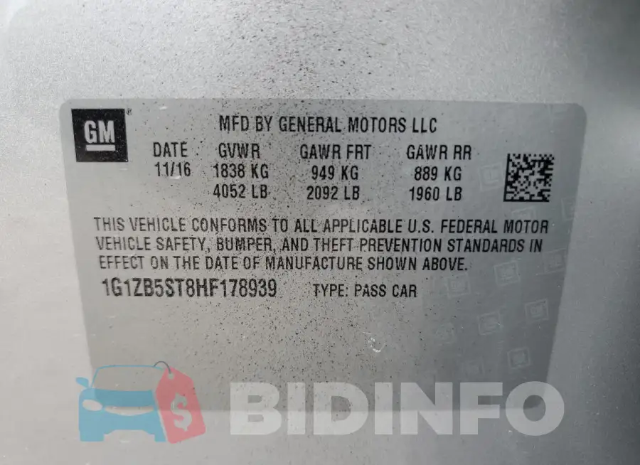 1G1ZB5ST8HF178939 Photo# 12