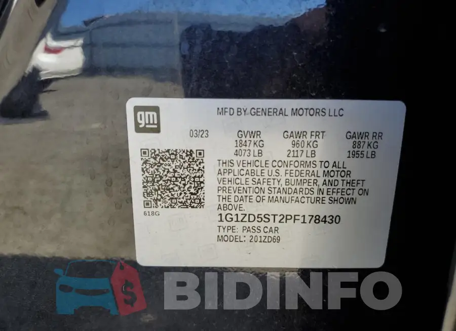 1G1ZD5ST2PF178430 Photo# 12