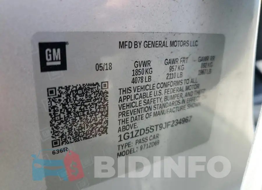 1G1ZD5ST9JF234967 Photo# 12