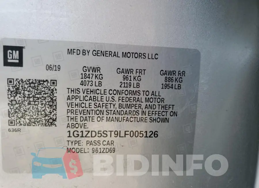 1G1ZD5ST9LF005126 Photo# 12