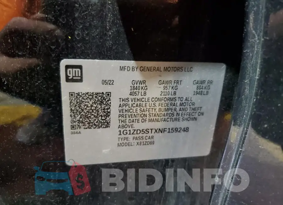 1G1ZD5STXNF159248 Photo# 13