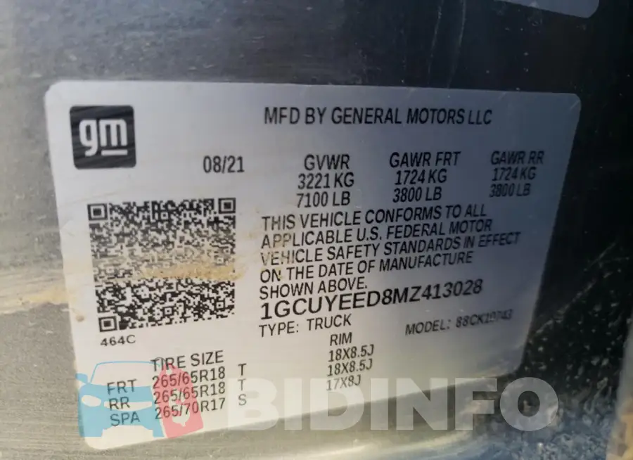 1GCUYEED8MZ413028 Photo# 12