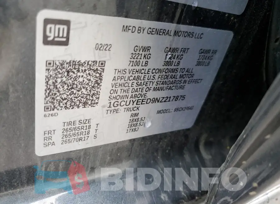 1GCUYEED9NZ217875 Photo# 12