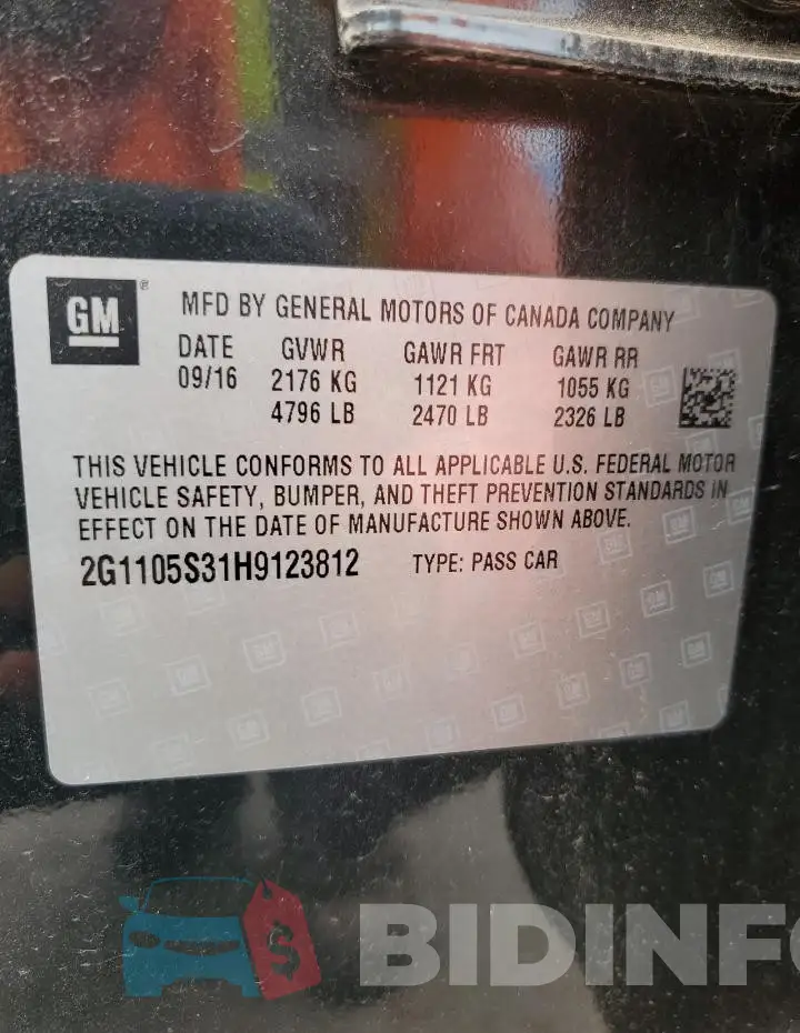 2G1105S31H9123812 Photo# 12