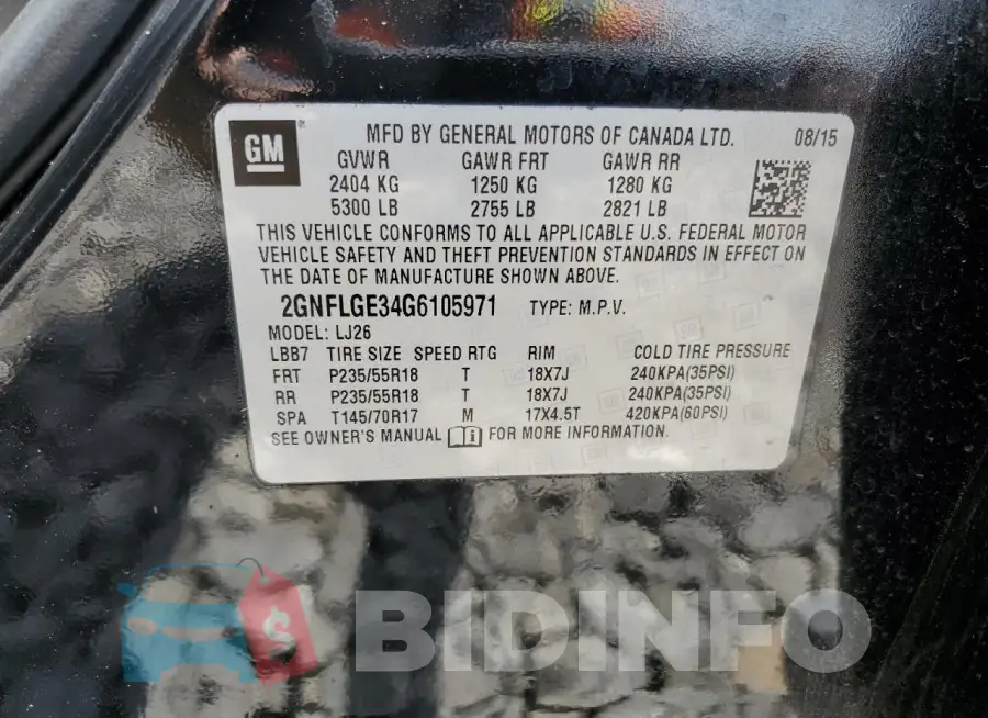 2GNFLGE34G6105971 Photo# 13