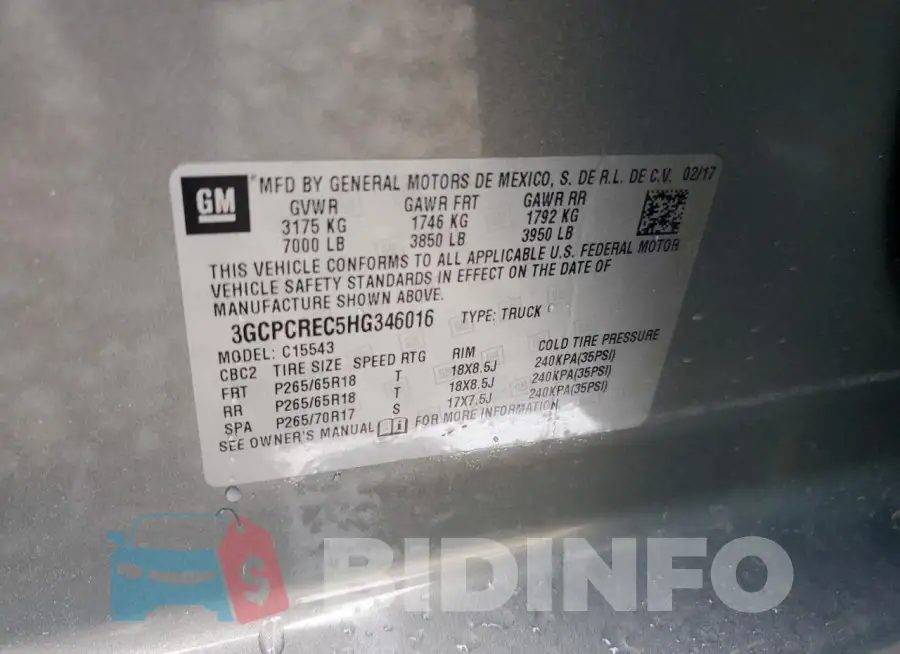 3GCPCREC5HG346016 Photo# 12