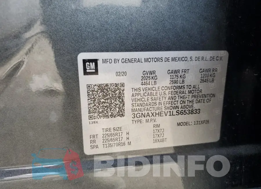 3GNAXHEV1LS653833 Photo# 13