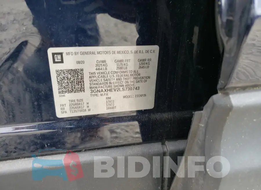 3GNAXHEV2LS730743 Photo# 14