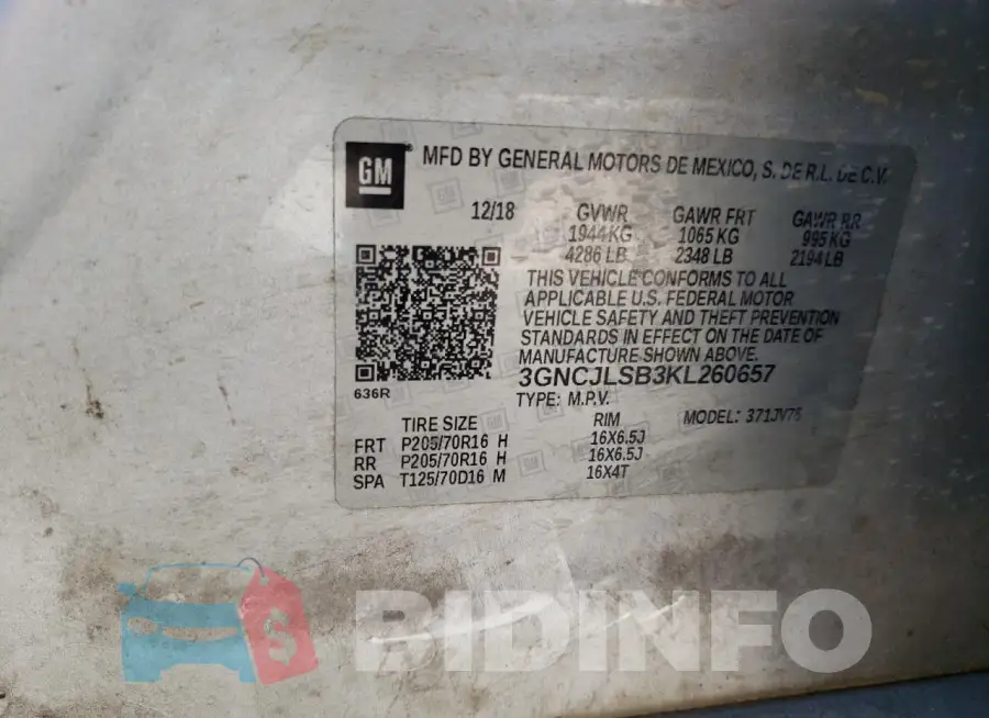 3GNCJLSB3KL260657 Photo# 13