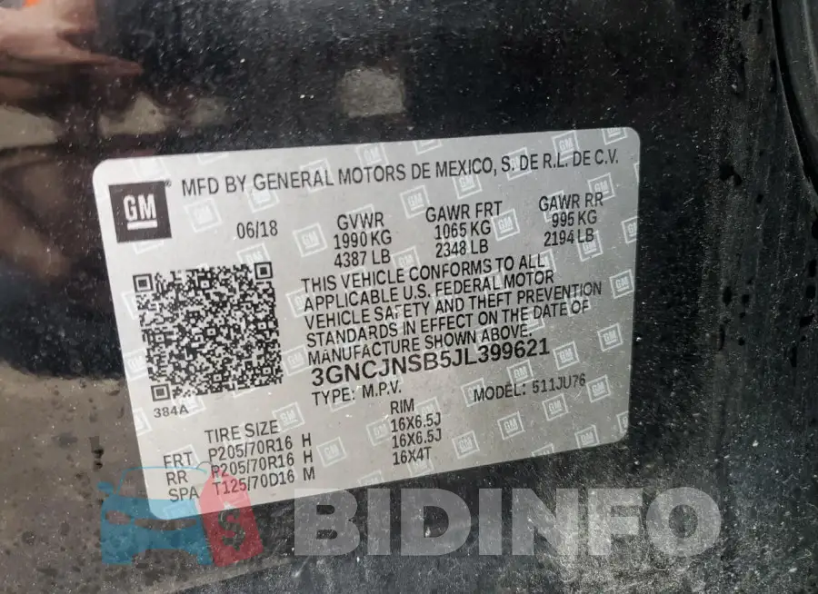 3GNCJNSB5JL399621 Photo# 13