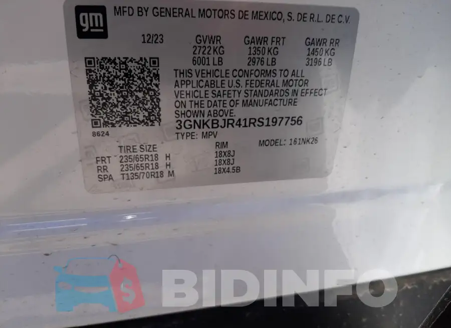 3GNKBJR41RS197756 Photo# 12