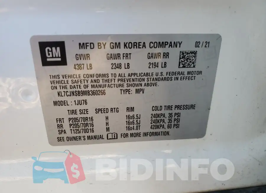 KL7CJNSB9MB360266 Photo# 13