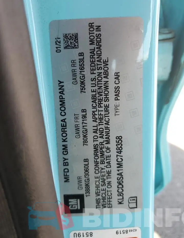 KL8CD6SA1MC748358 Photo# 12