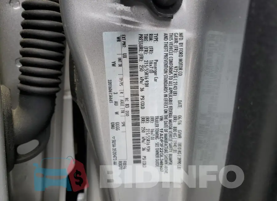 1FADP3F22GL348937 Photo# 12