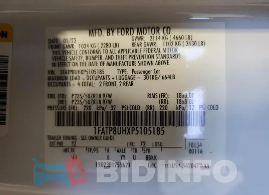 1FATP8UHXP5105185 Photo# 13