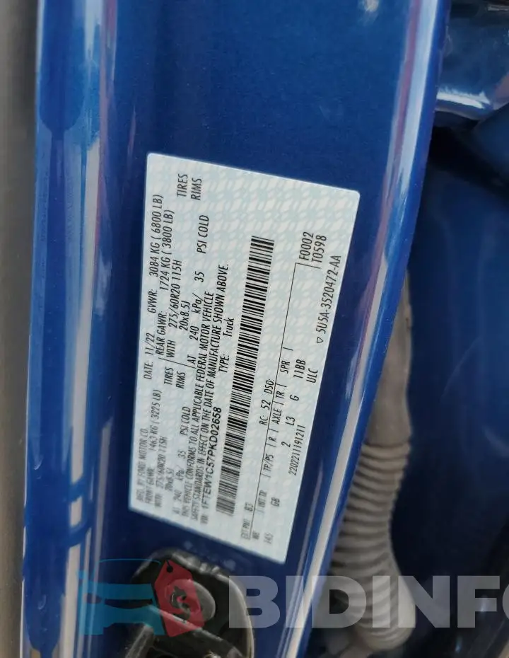1FTEW1C57PKD02658 Photo# 12