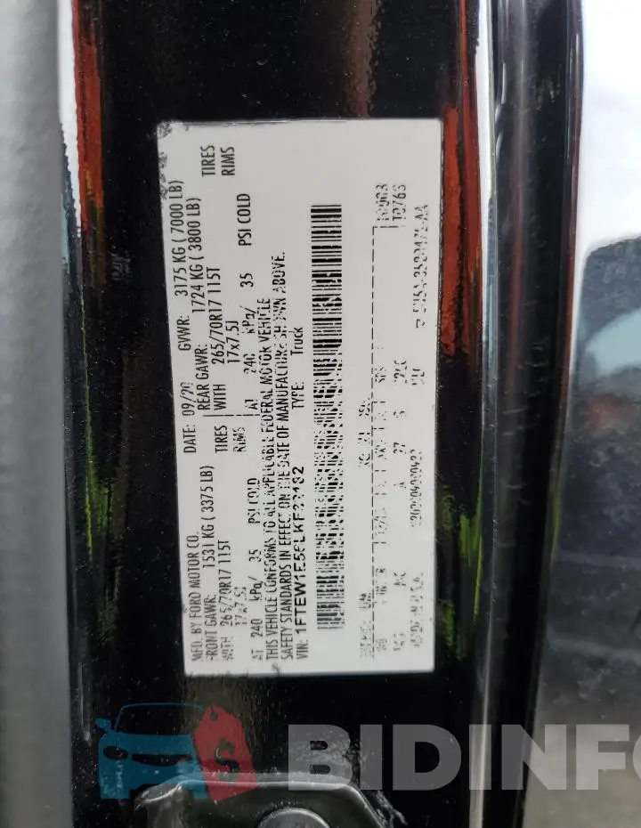 1FTEW1E56LKF32182 Photo# 12