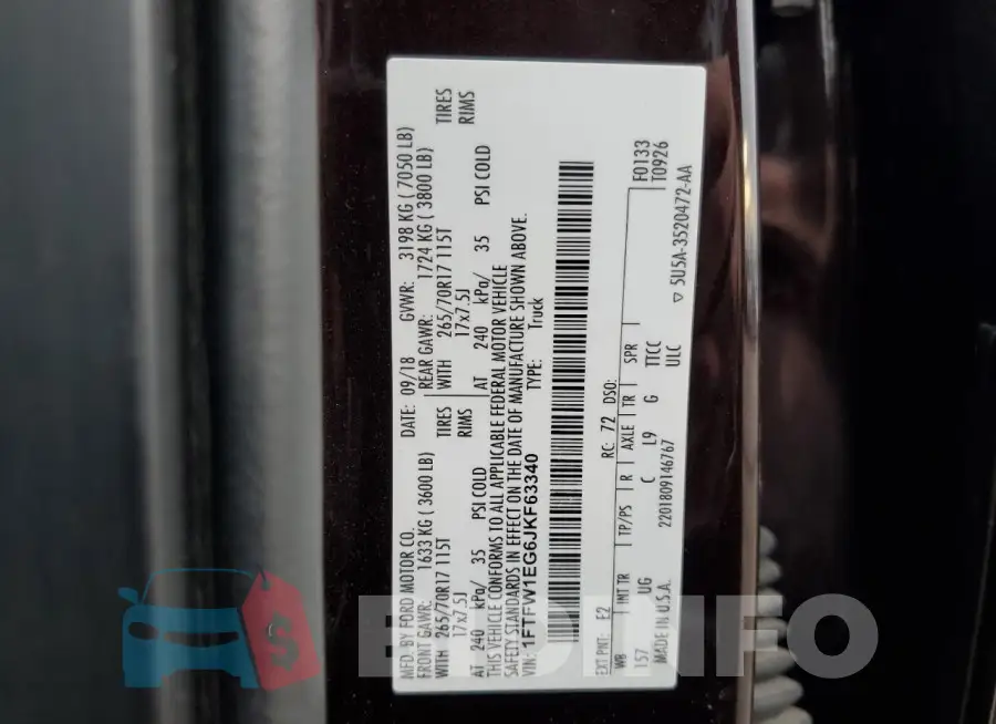 1FTFW1EG6JKF63340 Photo# 12