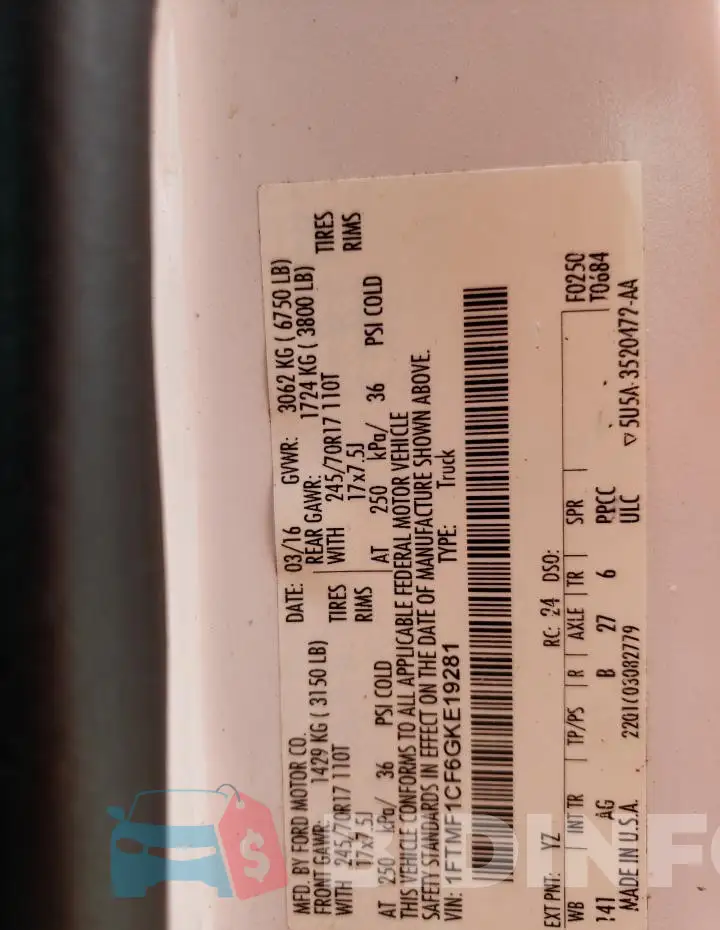 1FTMF1CF6GKE19281 Photo# 13
