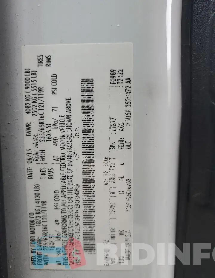 1FTNR1ZM3FKB09489 Photo# 12