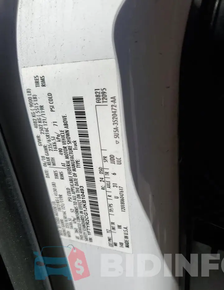 1FTYR2CG1JKB10493 Photo# 13
