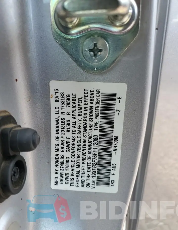 19XFB2F76FE112080 Photo# 12