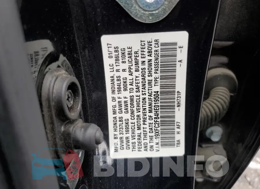 19XFC2F84HE019504 Photo# 12