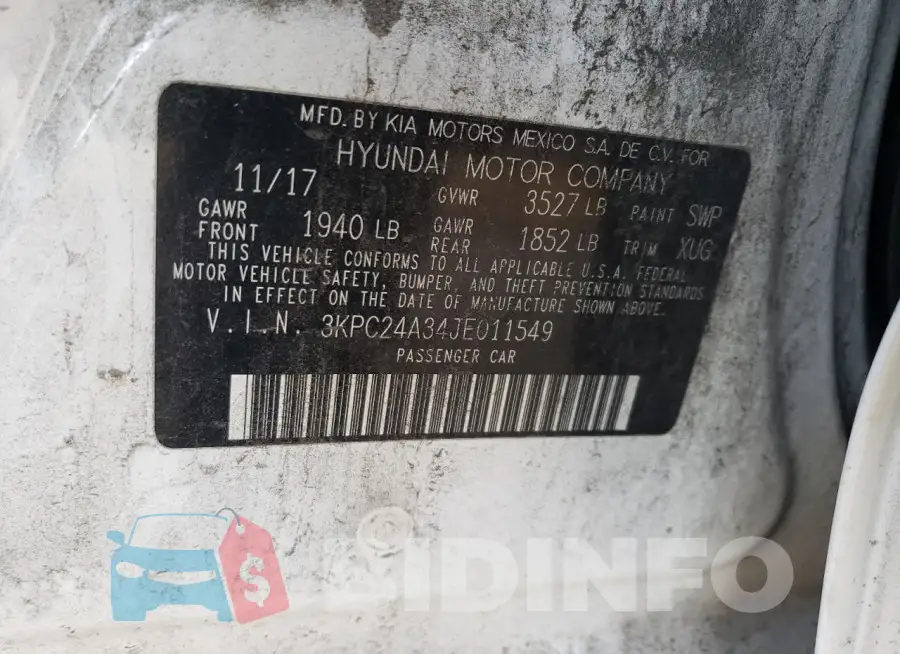 3KPC24A34JE011549 Photo# 12