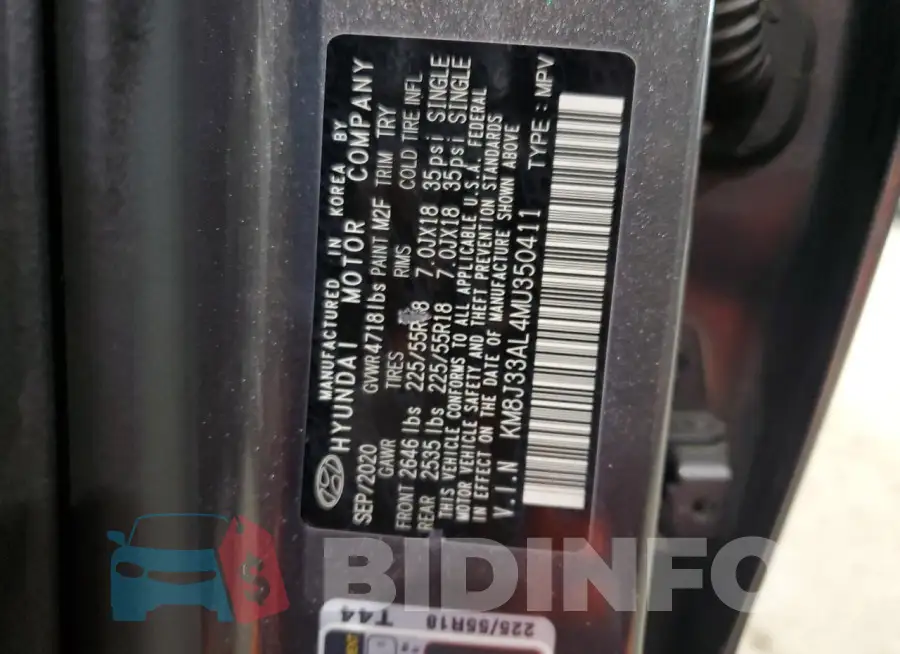 KM8J33AL4MU350411 Photo# 12