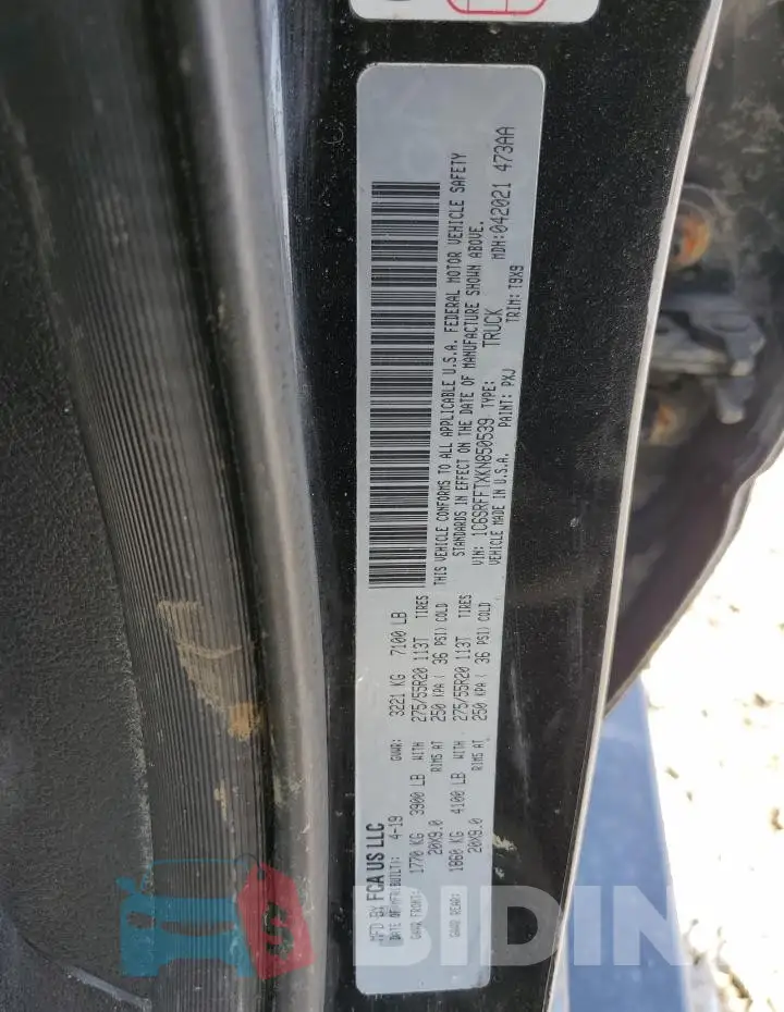 1C6SRFFTXKN850539 Photo# 12