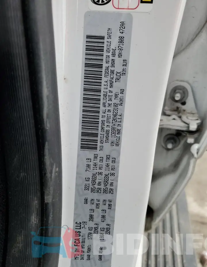 1C6SRFHT2KN623102 Photo# 12