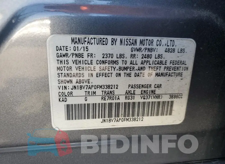 JN1BV7AP0FM338212 Photo# 12