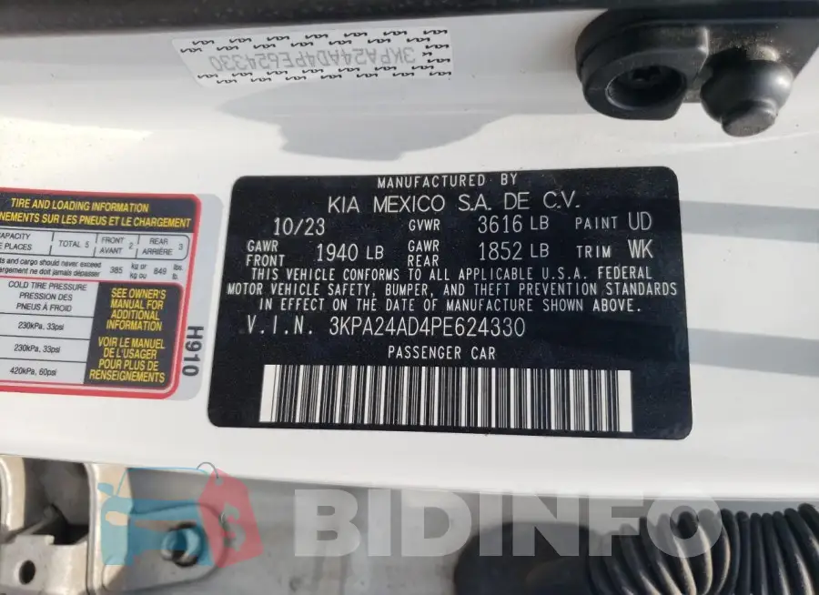 3KPA24AD4PE624330 Photo# 12