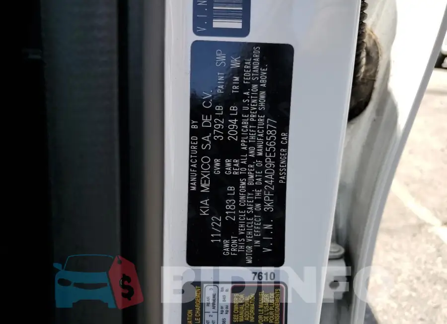 3KPF24AD9PE565877 Photo# 13