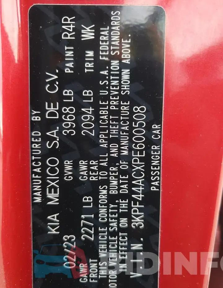 3KPF44ACXPE600508 Photo# 12