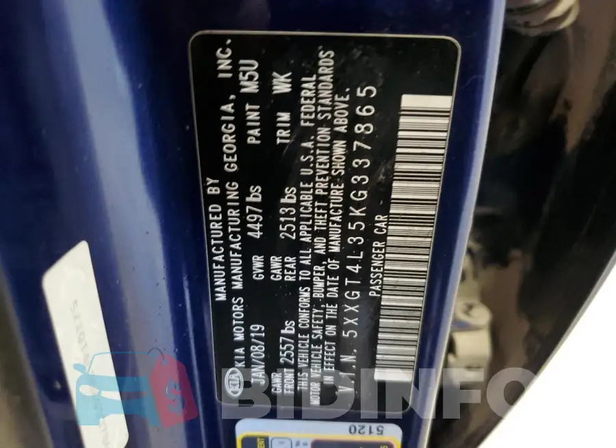 5XXGT4L35KG337865 Photo# 12