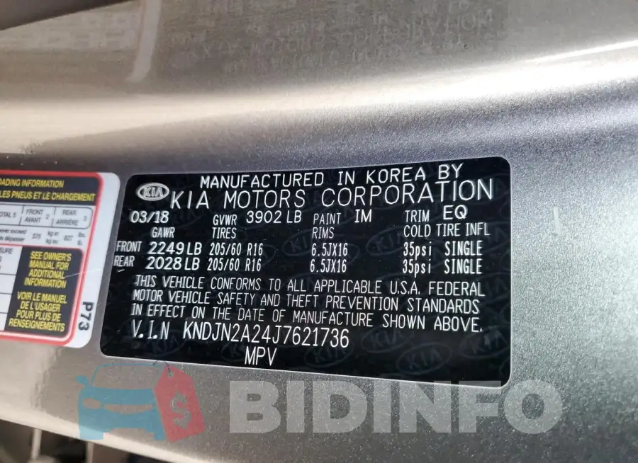 KNDJN2A24J7621736 Photo# 13