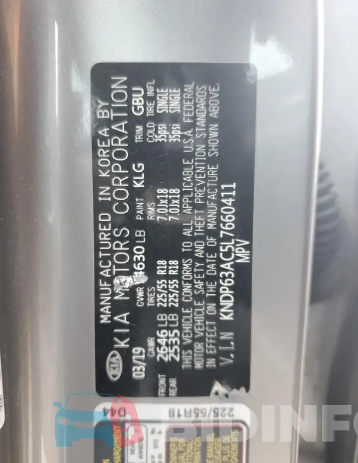 KNDP63AC5L7660411 Photo# 13