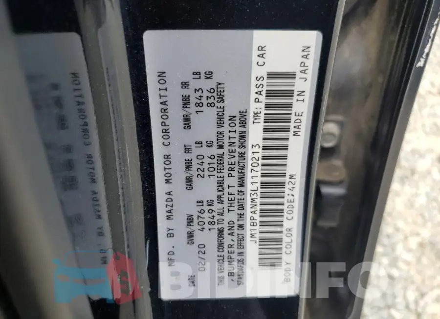 JM1BPANM3L1170213 Photo# 13