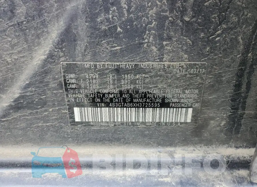 4S3GTAB6XH3725595 Photo# 12