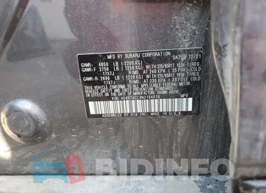 4S4BTACC4N3184016 Photo# 14