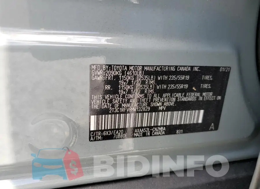2T3C1RFV8MW132829 Photo# 13