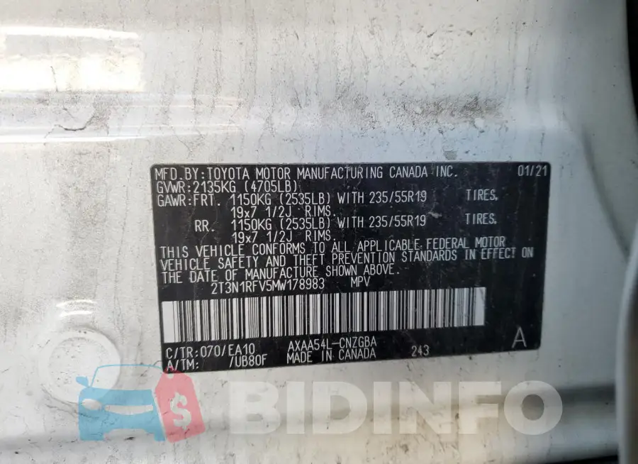 2T3N1RFV5MW178983 Photo# 13