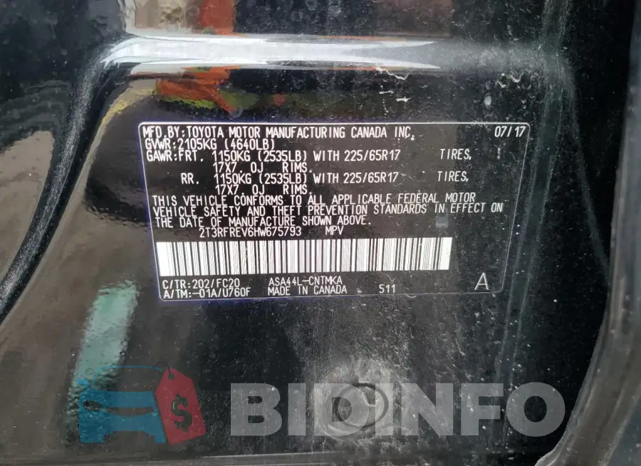2T3RFREV6HW675793 Photo# 12