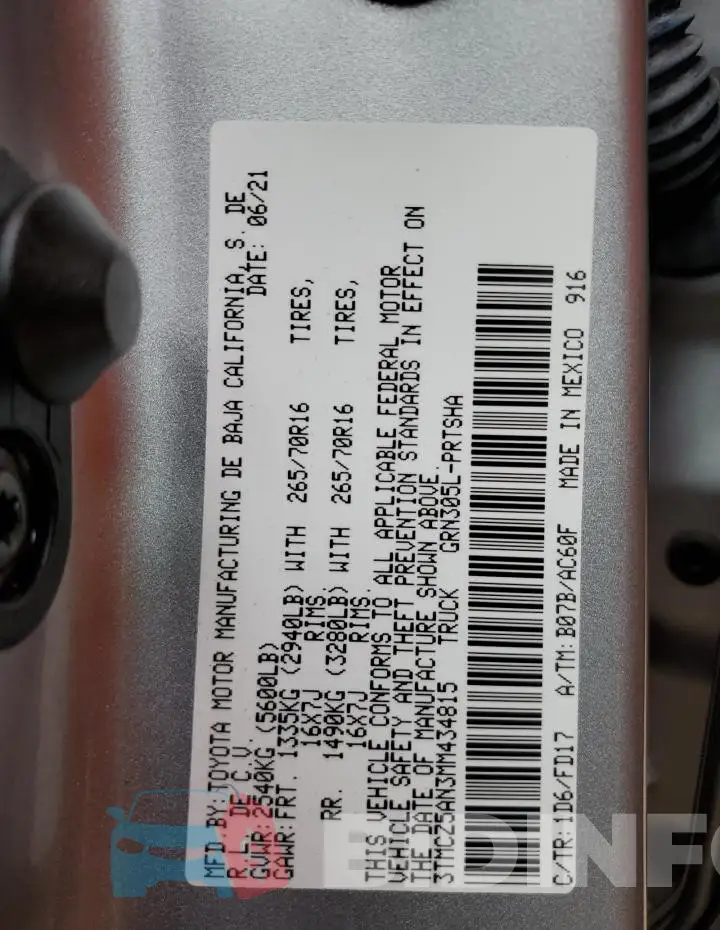 3TMCZ5AN3MM434815 Photo# 13