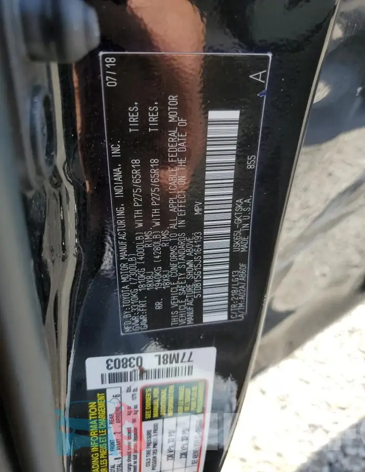 5TDBY5G15JS164193 Photo# 13